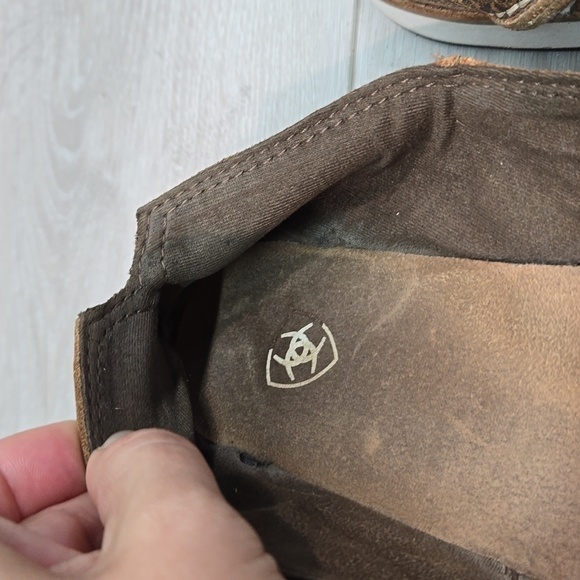 Ariat Womens Leather Cruiser boat  Western Cowboy Loafer Slip on shoes sz 10 - Picture 7 of 12